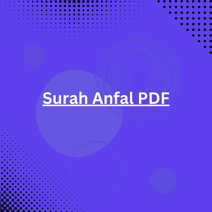 Surah Anfal PDF Download & Read Online
