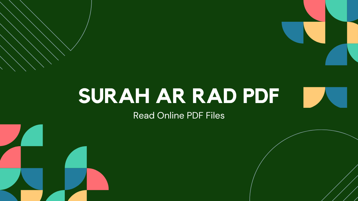 Surah Ar-Rad PDF - Download and Read the PDF Version