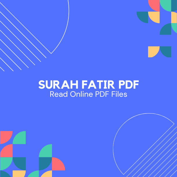 Surah Fatir PDF (Download and Read Online)