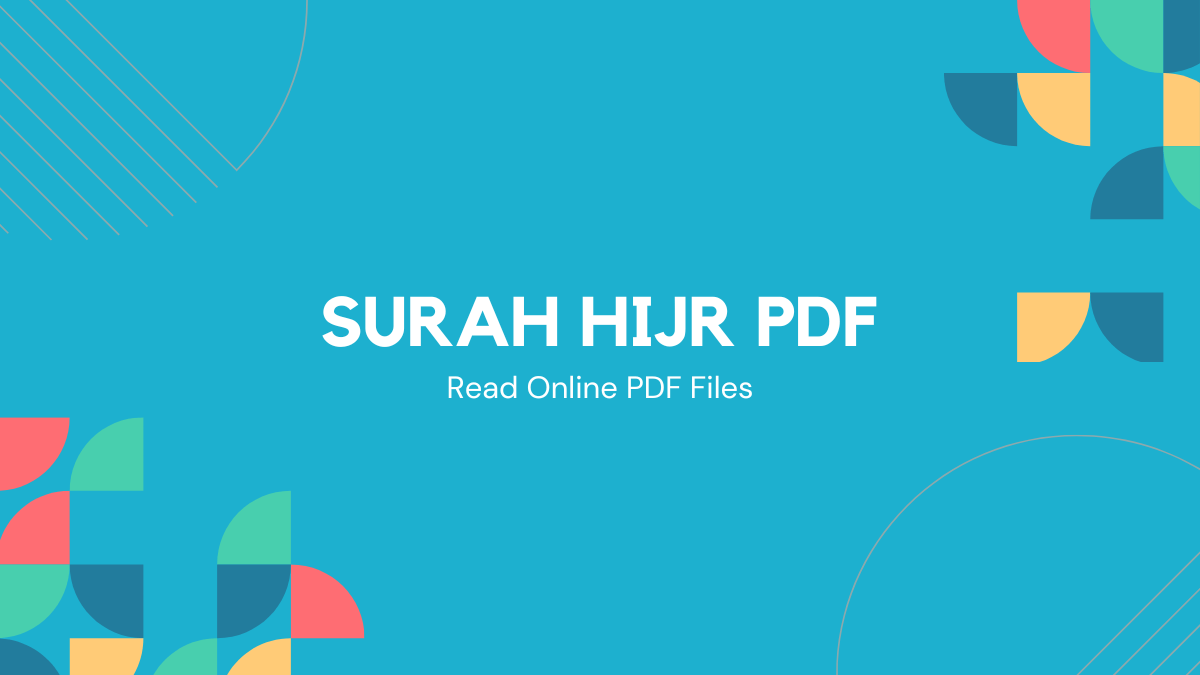 Surah Hijr PDF - Download, Read Online, and Benefits