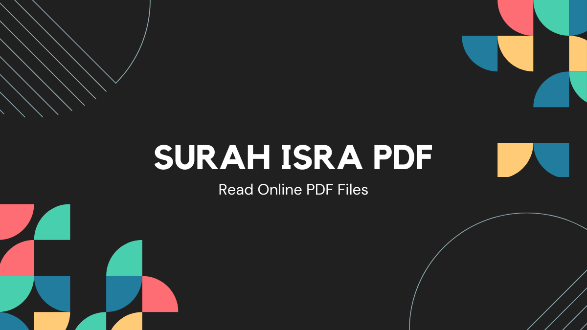 Surah Isra PDF - Download and Read Online