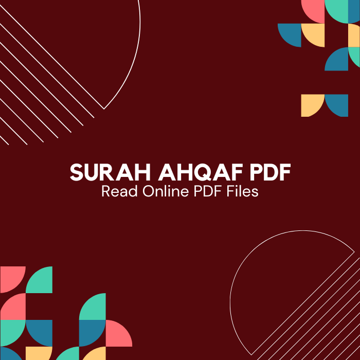 Surah Ahqaf PDF (Download and Read Online)