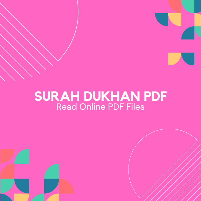 Surah Dukhan PDF Free Download