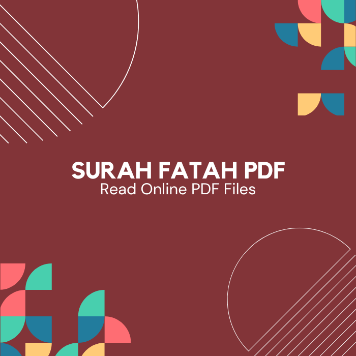 Surah Fath PDF (Download and Read Online)