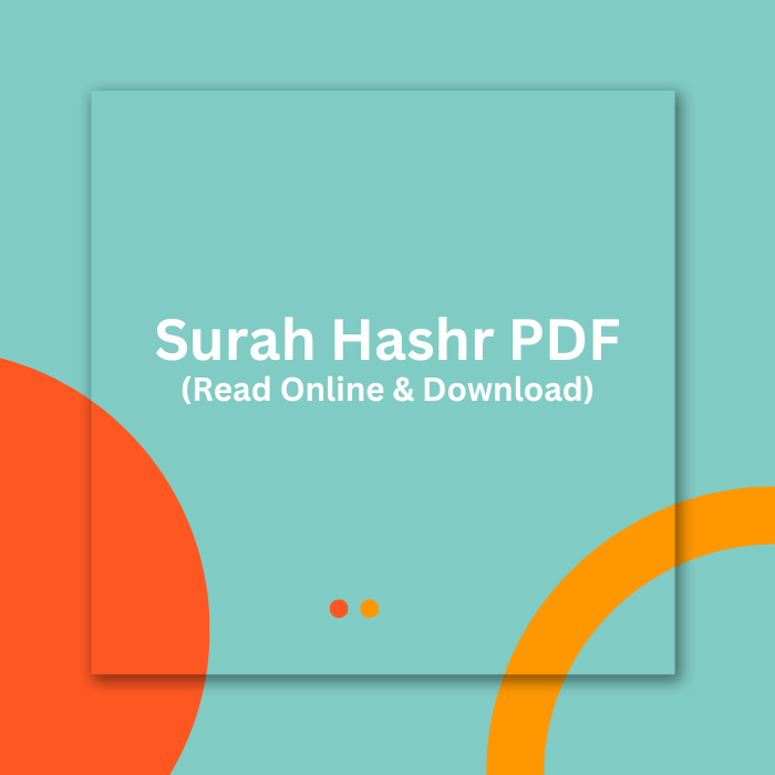 Surah Hashr PDF (Download and Read Online)