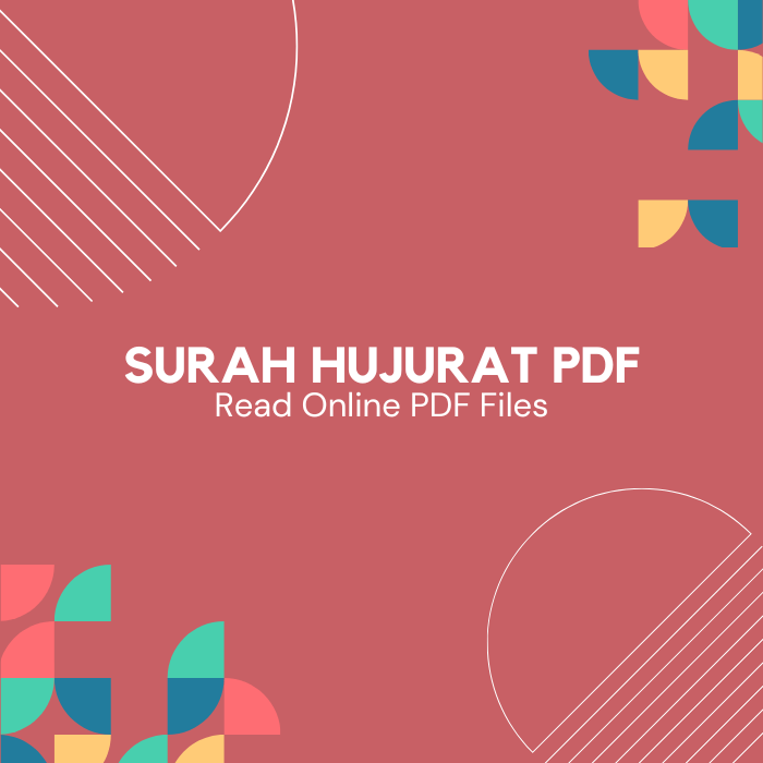Surah Hujurat PDF (Download and Read Online)