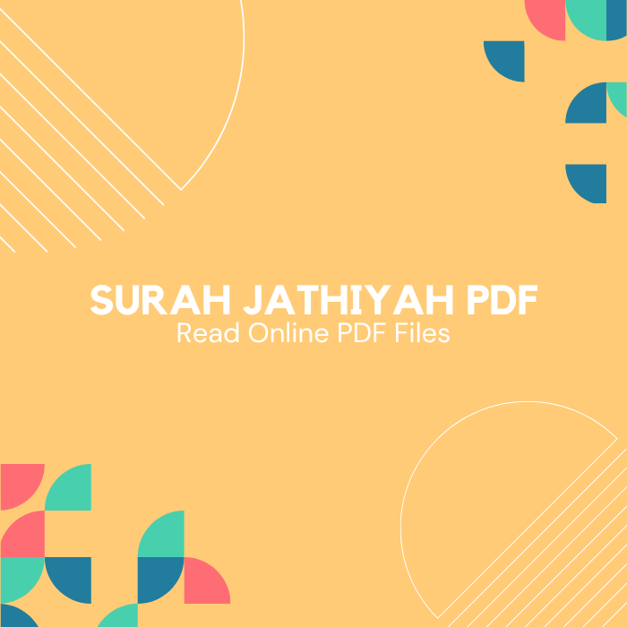 Surah Jathiyah PDF (Download and Read Online)