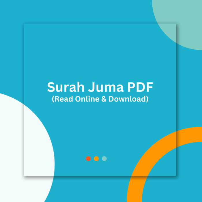 Surah Juma PDF (Download and Read Online)