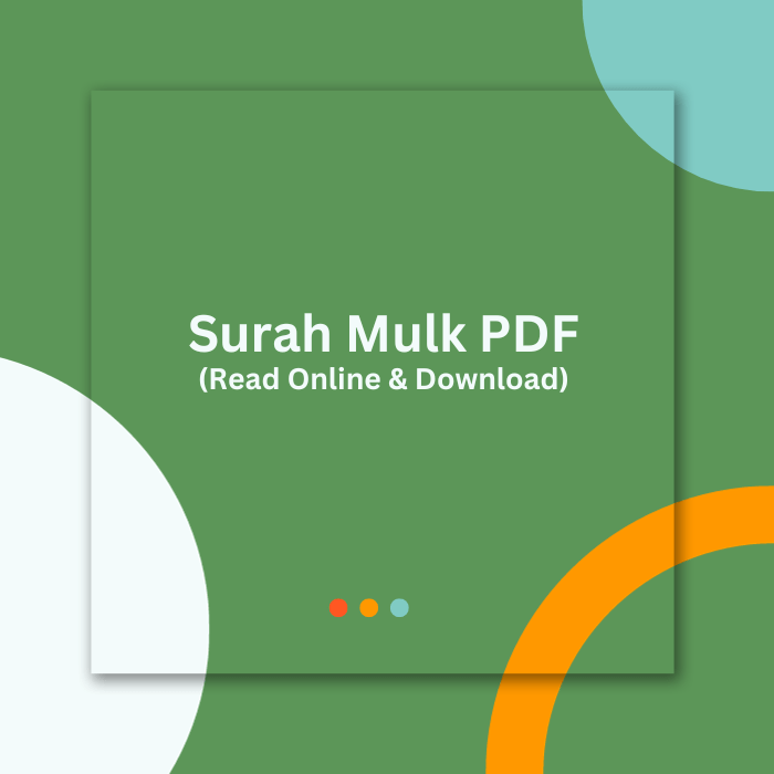Surah Mulk PDF (Download and Read Online)