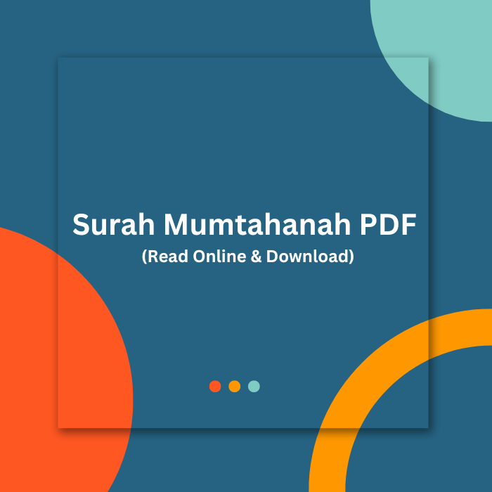 Surah Mumtahanah PDF (Download and Read Online)