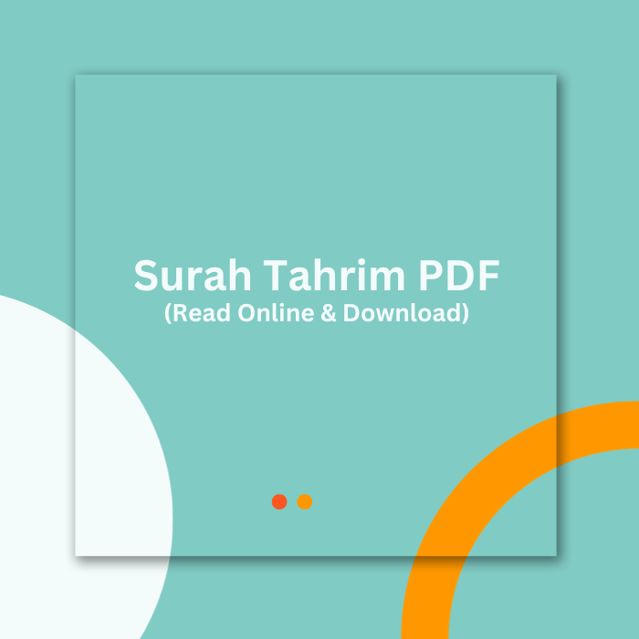 Surah Tahrim PDF (Download and Read Online)