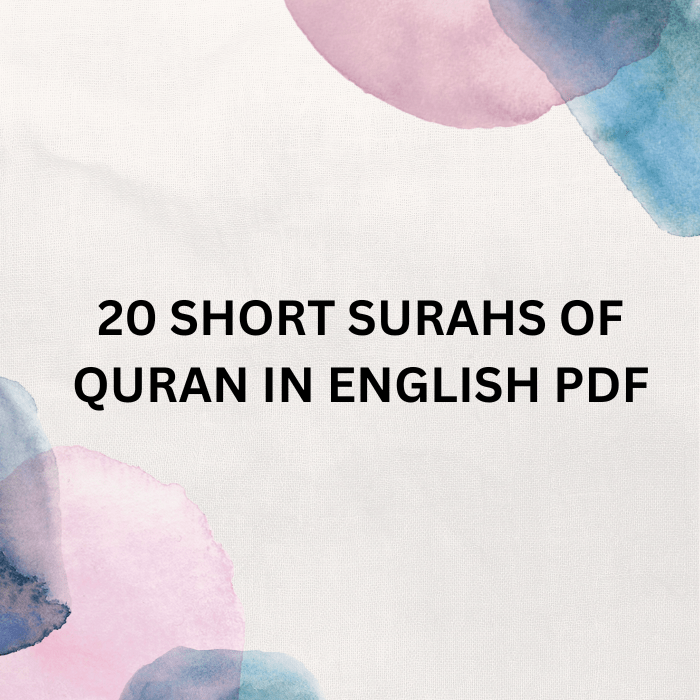 20 short surahs of quran in english pdf
