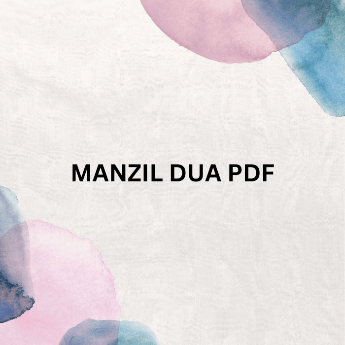 Manzil Dua PDF File Free Download
