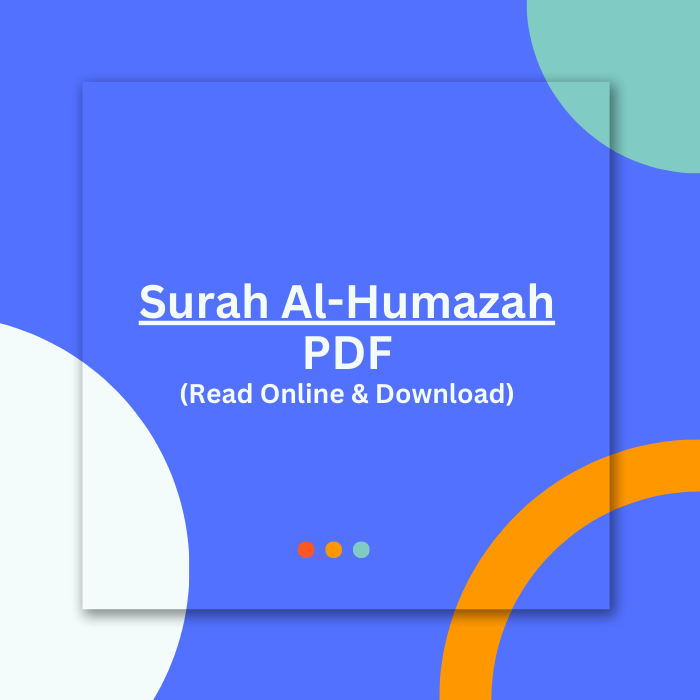 Surah Al-Humazah PDF