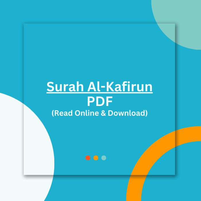 Surah Al-Kafirun PDF