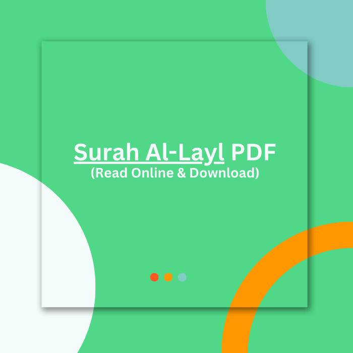 Surah Al-Layl PDF
