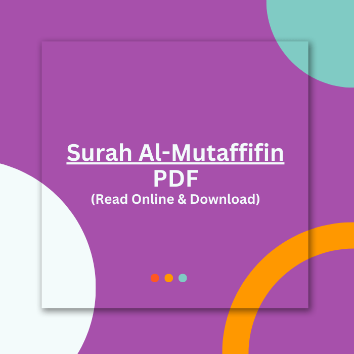 Surah Al-Mutaffifin PDF