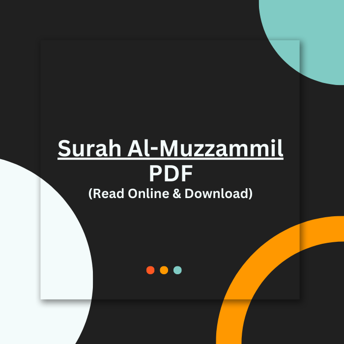 Surah Al-Muzzammil PDF