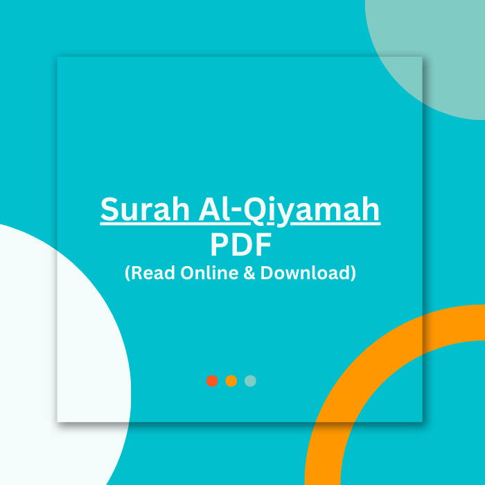 Surah Al-Qiyamah PDF
