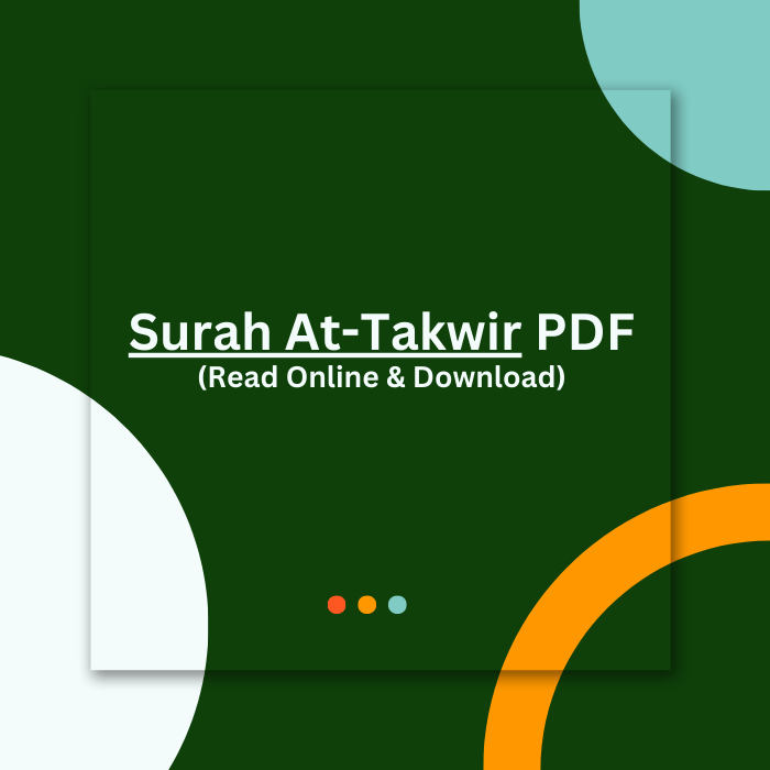 Surah At-Takwir PDF