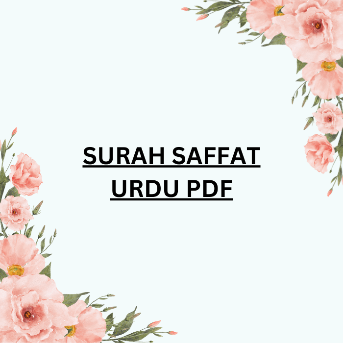 Surah Saffat Urdu PDF File Free Download